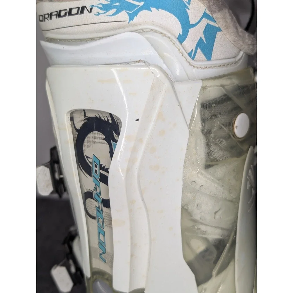 Tecnica Dragon 100 Ski Boots Women's 6.5 (23.5 275mm) White Teal Anti Vibration‎